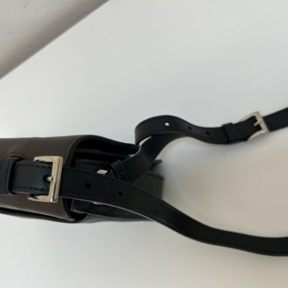 Prada BT1016 Calf Leather Crossbody Bag Brown and Brown NWT Perfect Condition - Picture 9 of 13